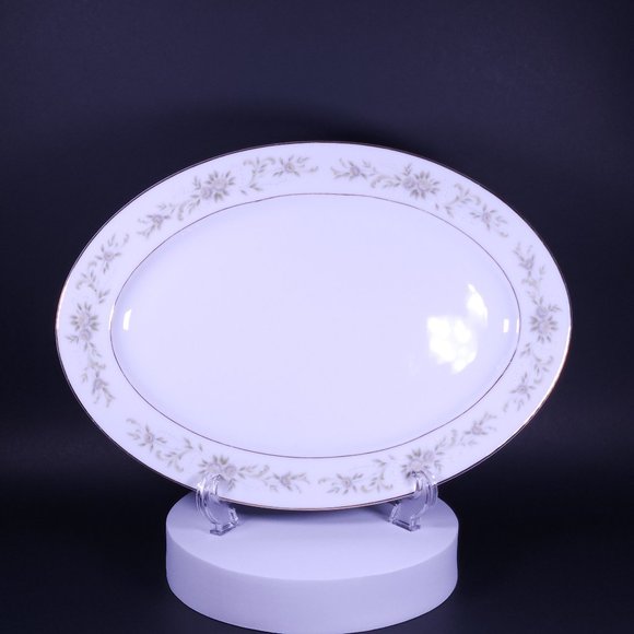 12" Oval Serving Platter by Grace M-1020 Japan - Picture 1 of 3